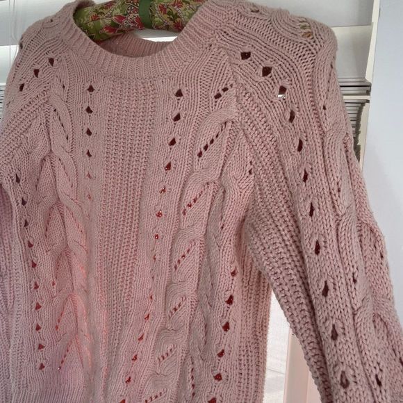 Lucky Women's Pink Long Sleeves Crew Neck Sweater US Size - Extra Small - Picture 3 of 16